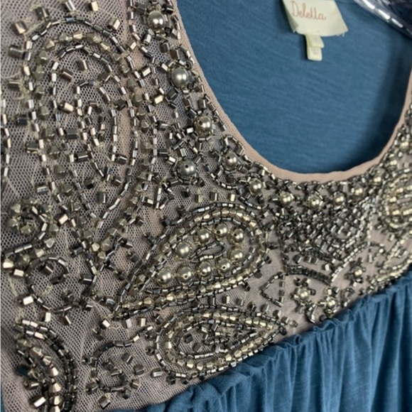 ANTHROPOLOGIE / DELTTA BEADED TOP - Picture 7 of 12